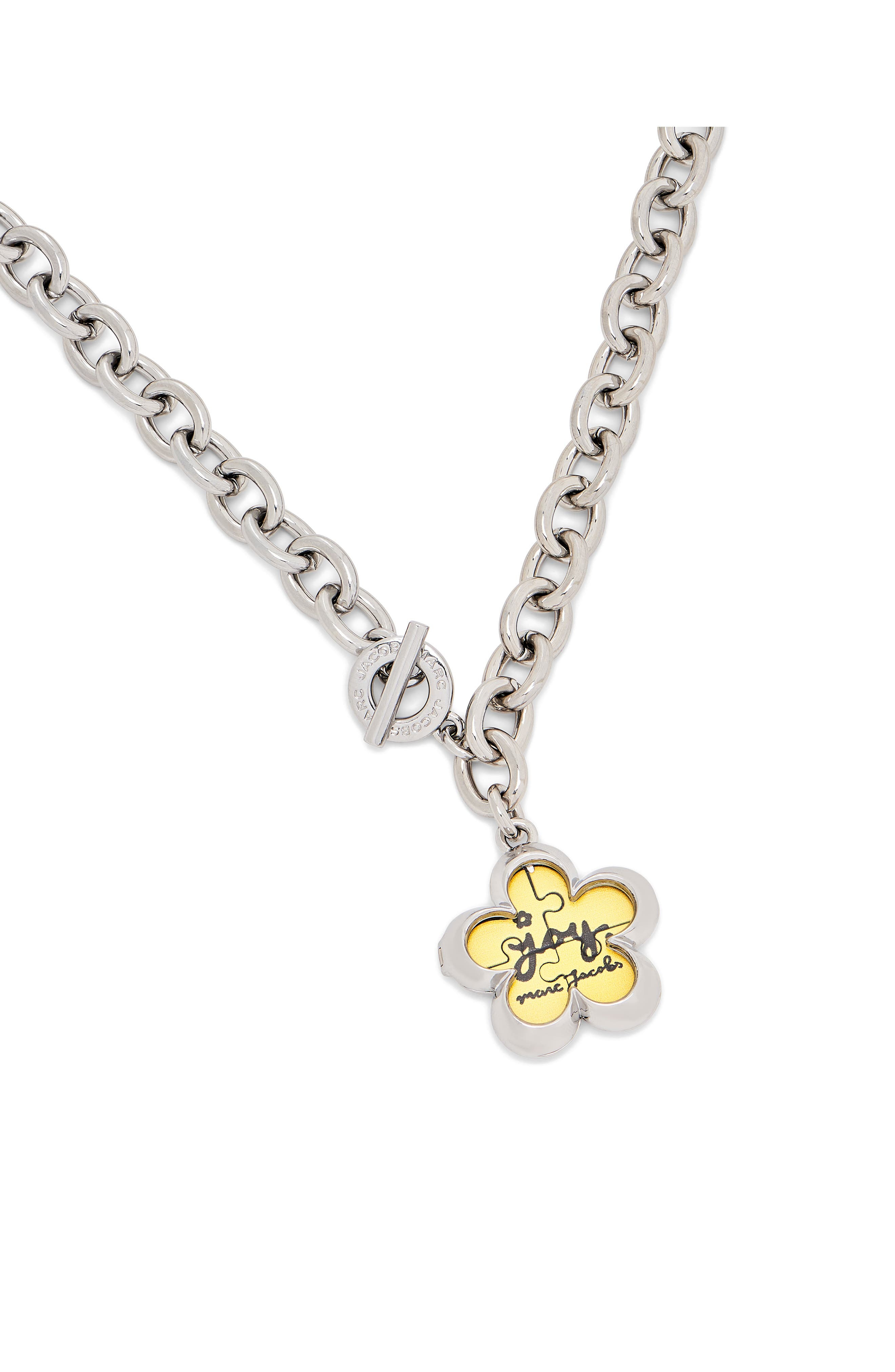 Marc Jacobs Daisy Puzzle Locket Necklace in Silver/Multi at Nordstrom - 7