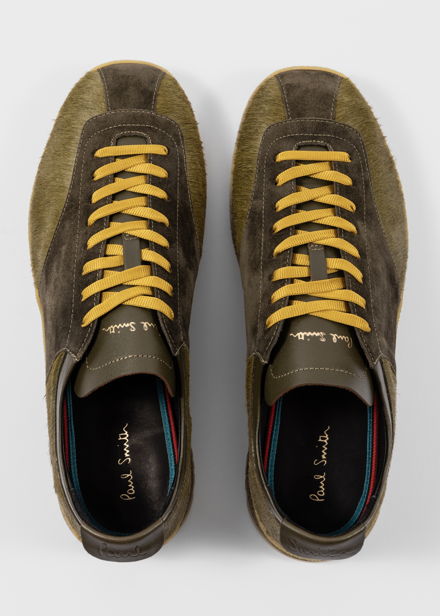 Khaki Leather 'Zephyr' Trainers - 2