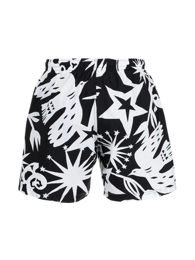 Alexander McQueen mystical print swim trunks outlook