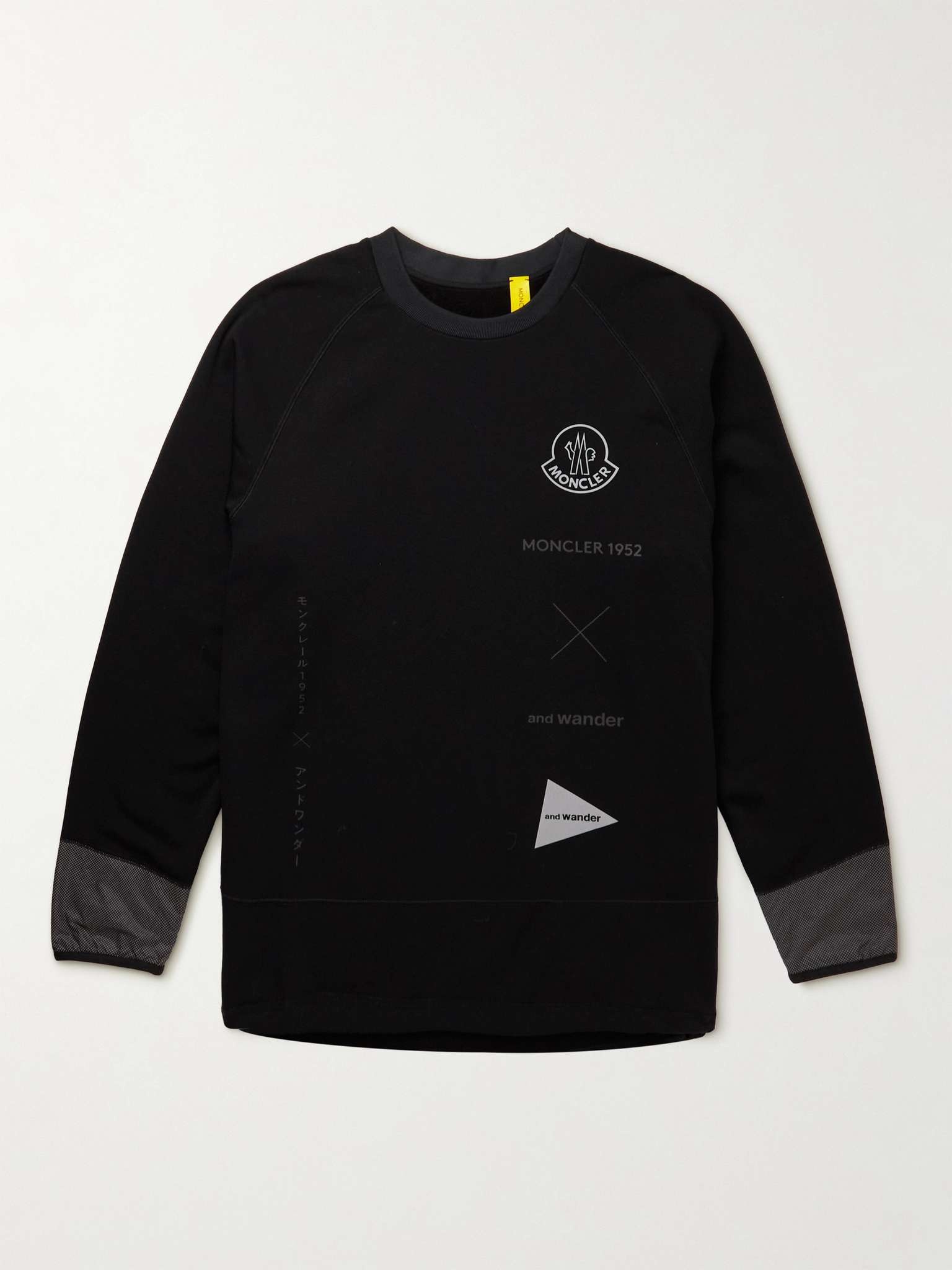 + And Wander 2 Moncler 1952 Shell-Trimmed Jersey Sweatshirt - 1