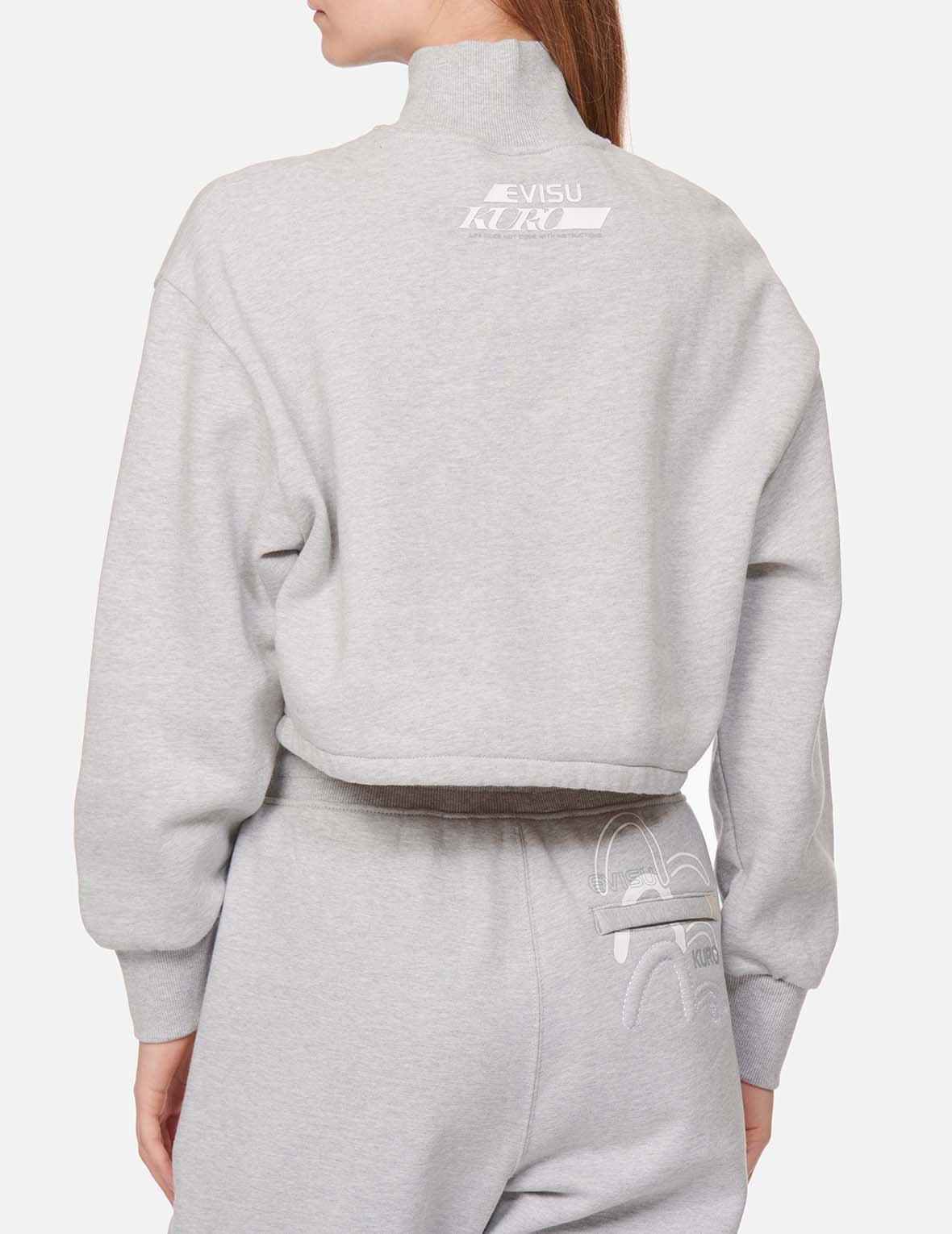 Triple Seagull Print Turtle Neck Sweatshirt - 4