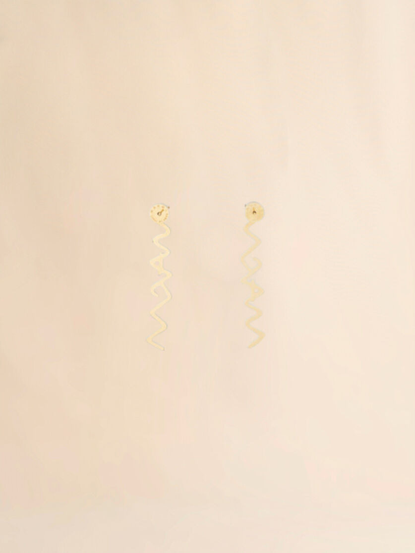 RHINESTONE PAVÉ MARNI SYMBOL DROP EARRINGS - 2