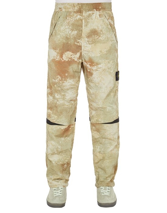 662E1 DISSOLVING GRID CAMO ON ECONYL® REGENERATED NYLON ECRU - 1