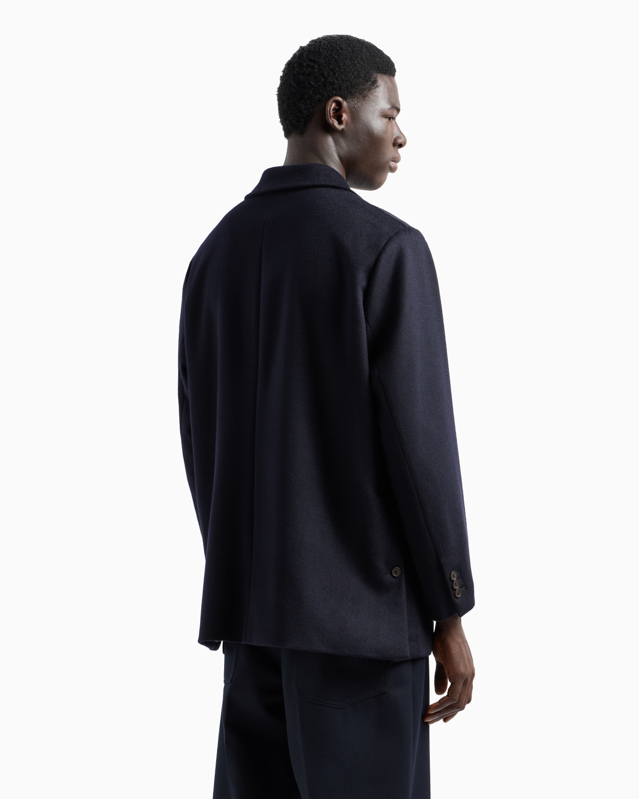 DOUBLE-BREASTED BLAZER IN VIRGIN-WOOL CLOTH - 3
