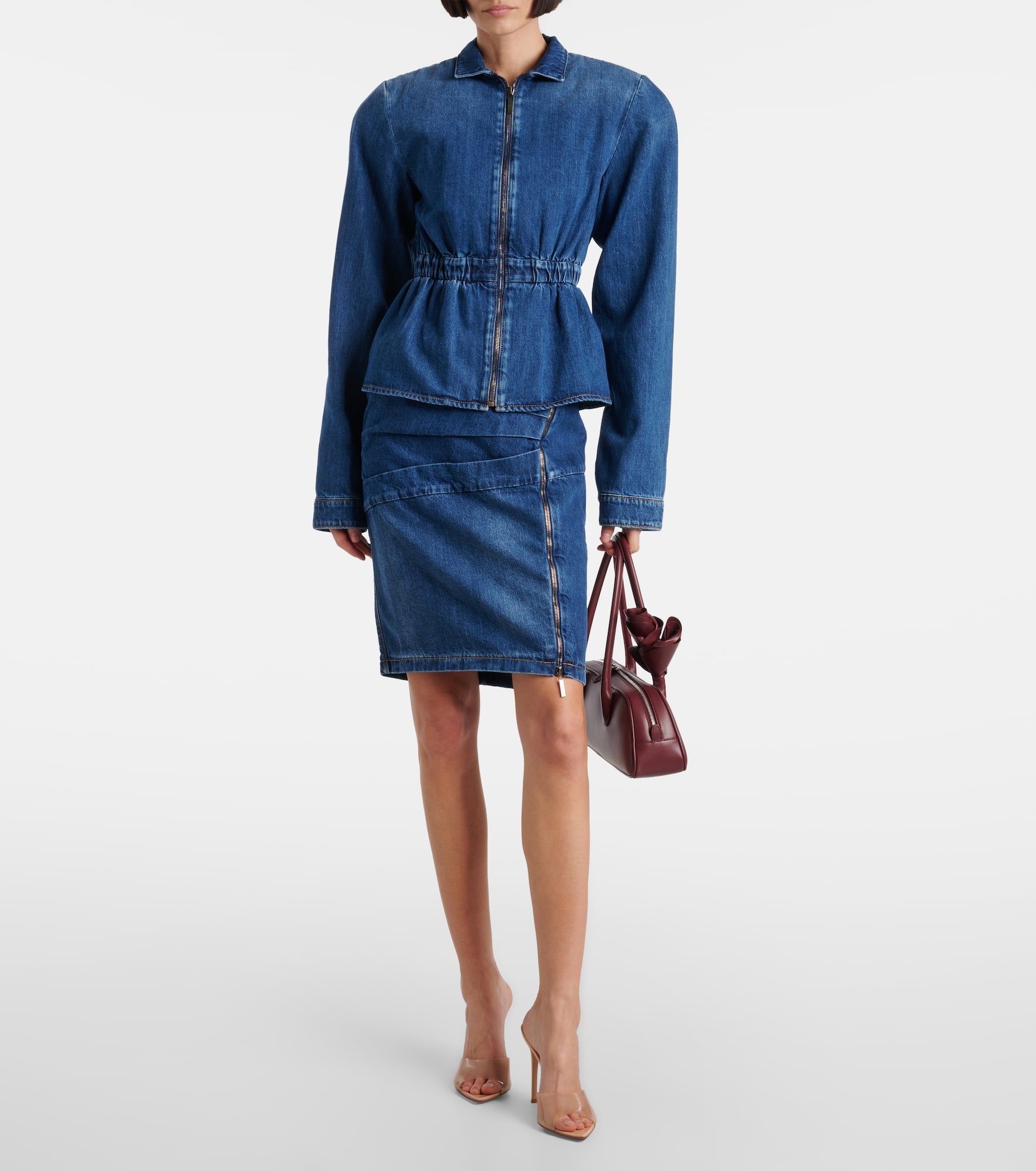 Denim midi skirt - 2