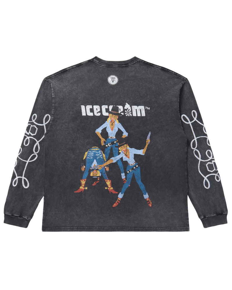 ICECREAM DAMAGED COTTON LS T-SHIRT ICECREAM outlook