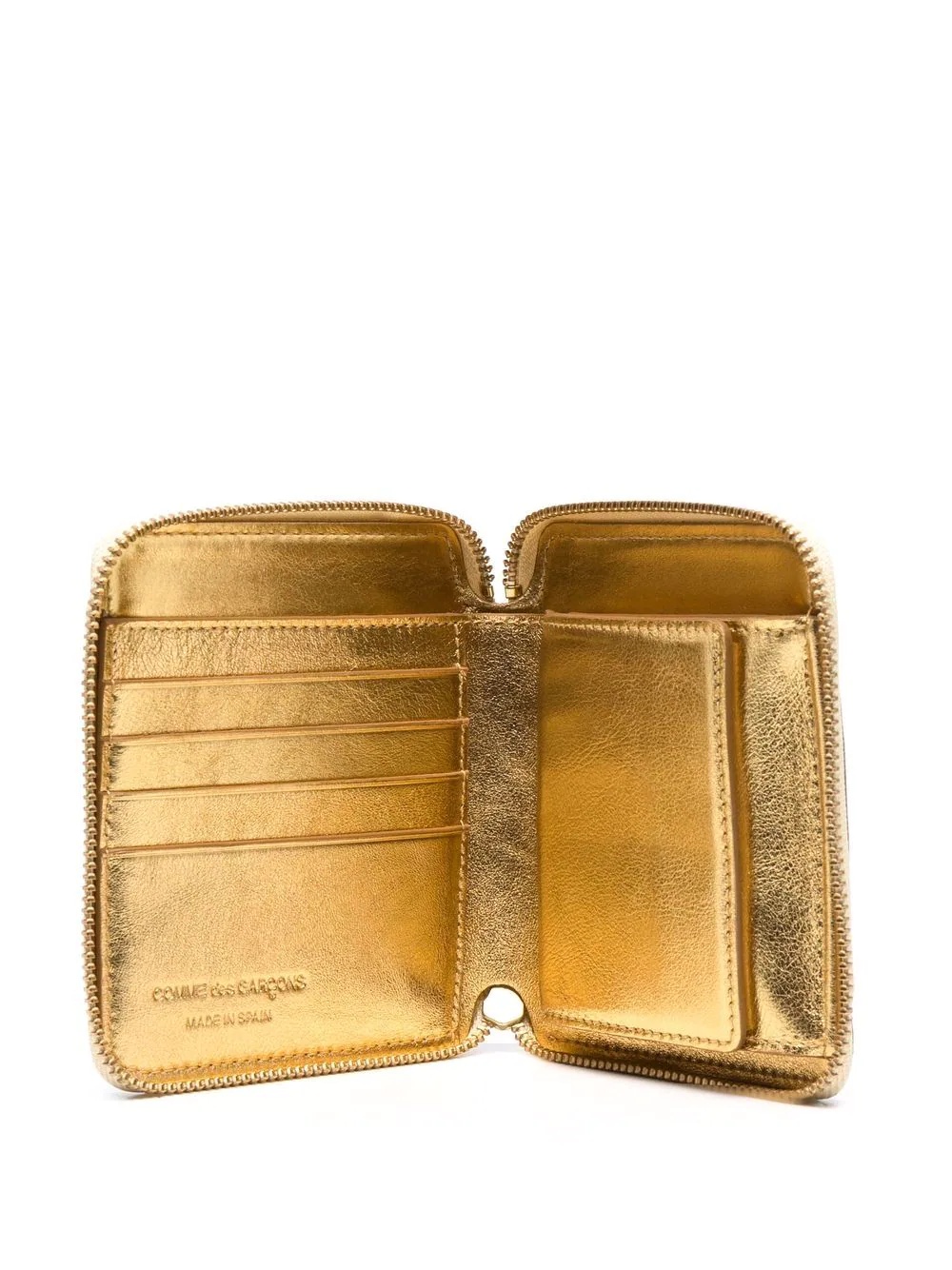metallic-effect zip-around wallet - 3