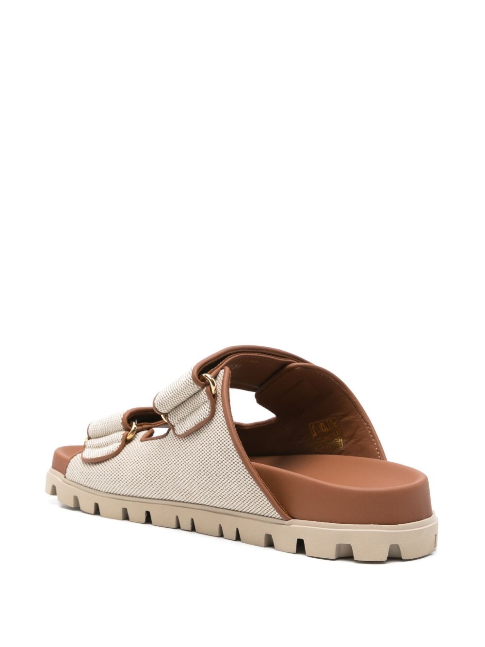 logo-lettering sandals - 3
