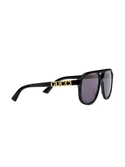 GUCCI tinted pilot frames outlook