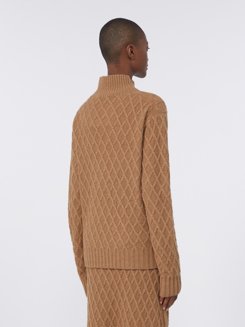 MOLI Camel-yarn high-neck jumper 4
