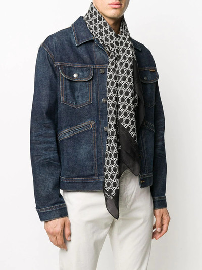 Balmain monogram print scarf outlook