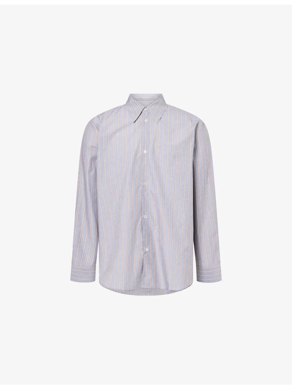Pinstripe Oversized Cotton Shirt - 1