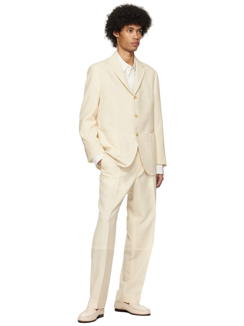 AURALEE Off-White Single-Breasted Blazer outlook
