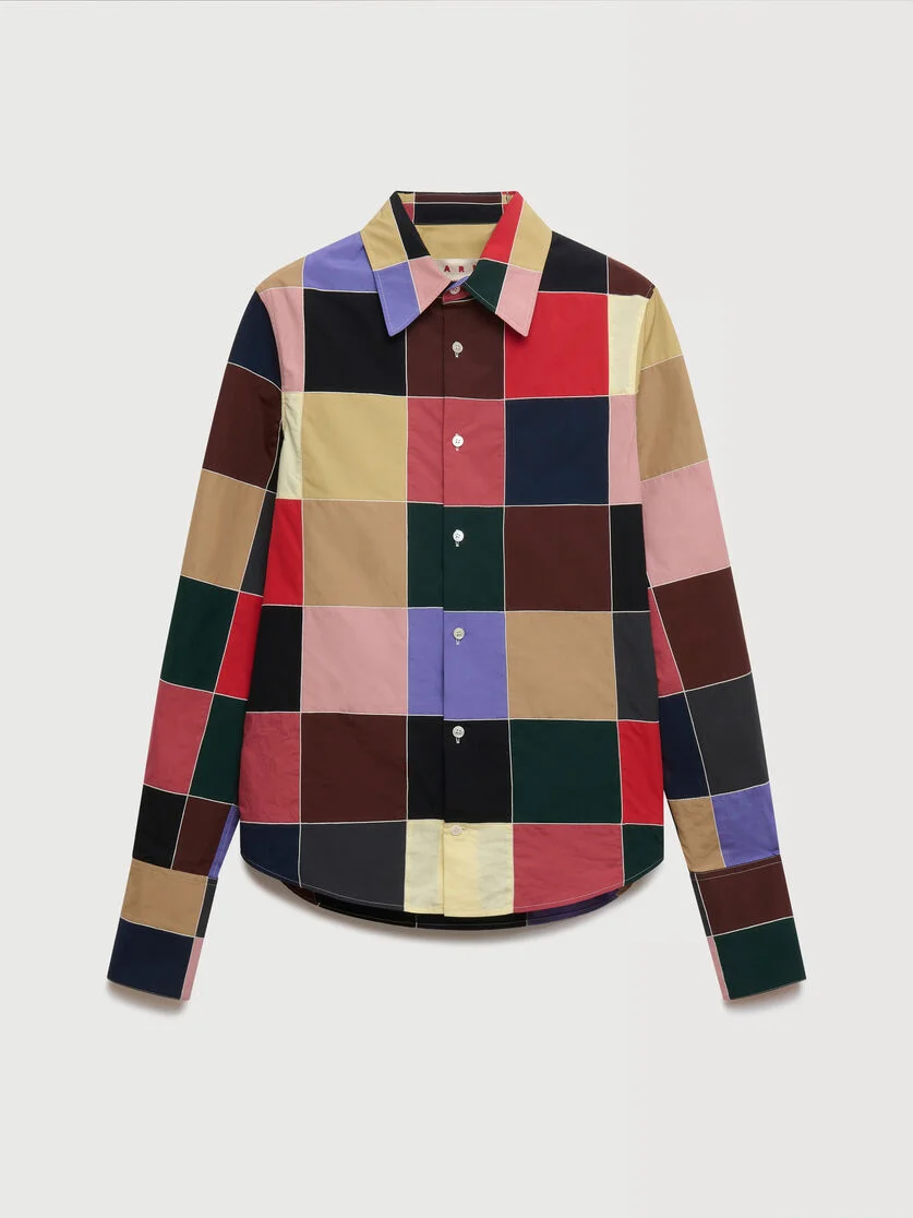 MULTICOLOR PATCHWORK POPLIN SHIRT - 1
