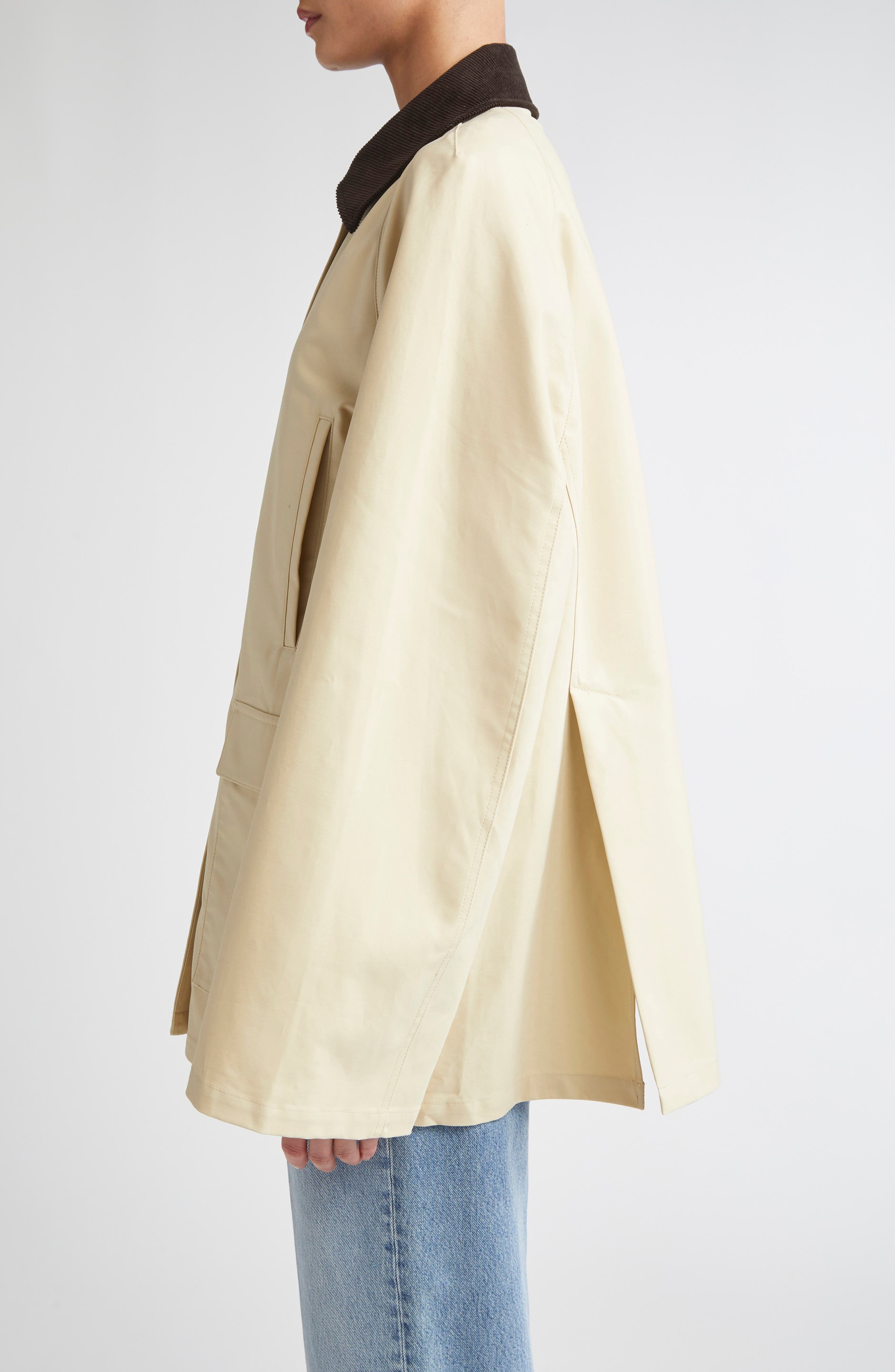 TOTEME County Waxed Organic Cotton Coat in Peanut at Nordstrom - 5