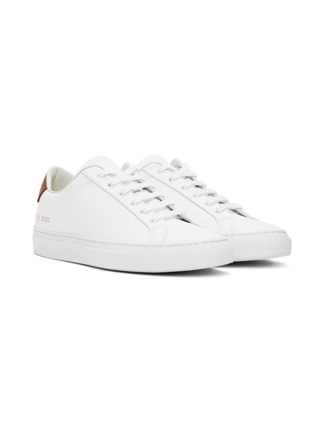 White Retro Classic Sneakers - 4