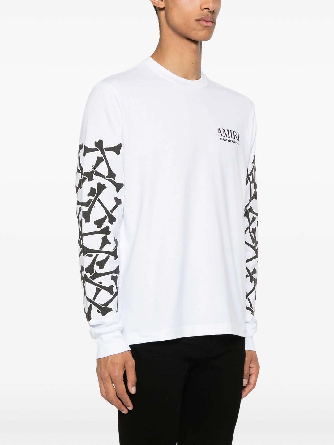 AMIRI Bones Stacked Long Sleeve Tee | club21 | REVERSIBLE
