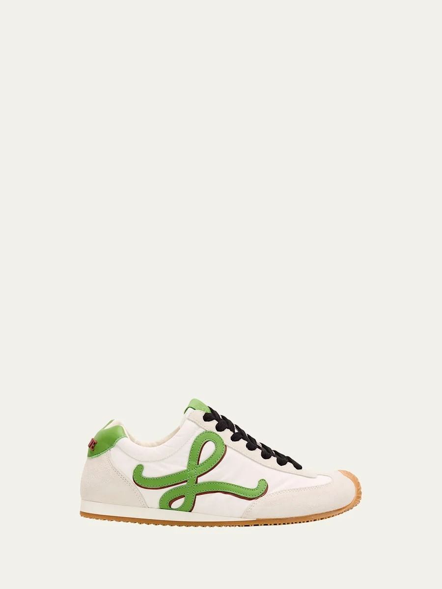 Ballet Runner Mixed Leather Sneakers - 1