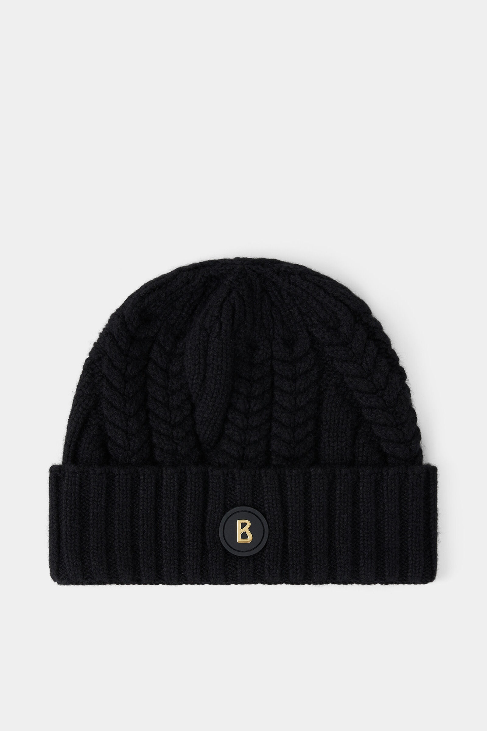 Jamila Knitted cashmere hat in Black - 1