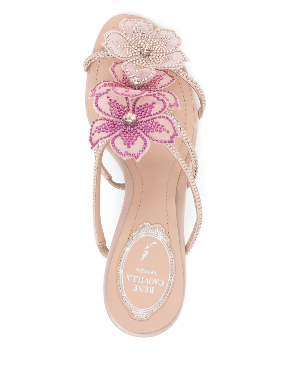 80mm Peach Flower sandals - 4