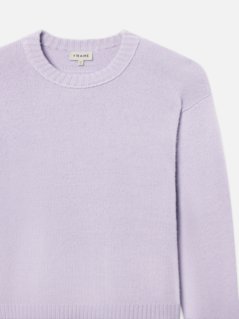 FRAME Cashmere Crewneck Sweater in Old Lavender outlook