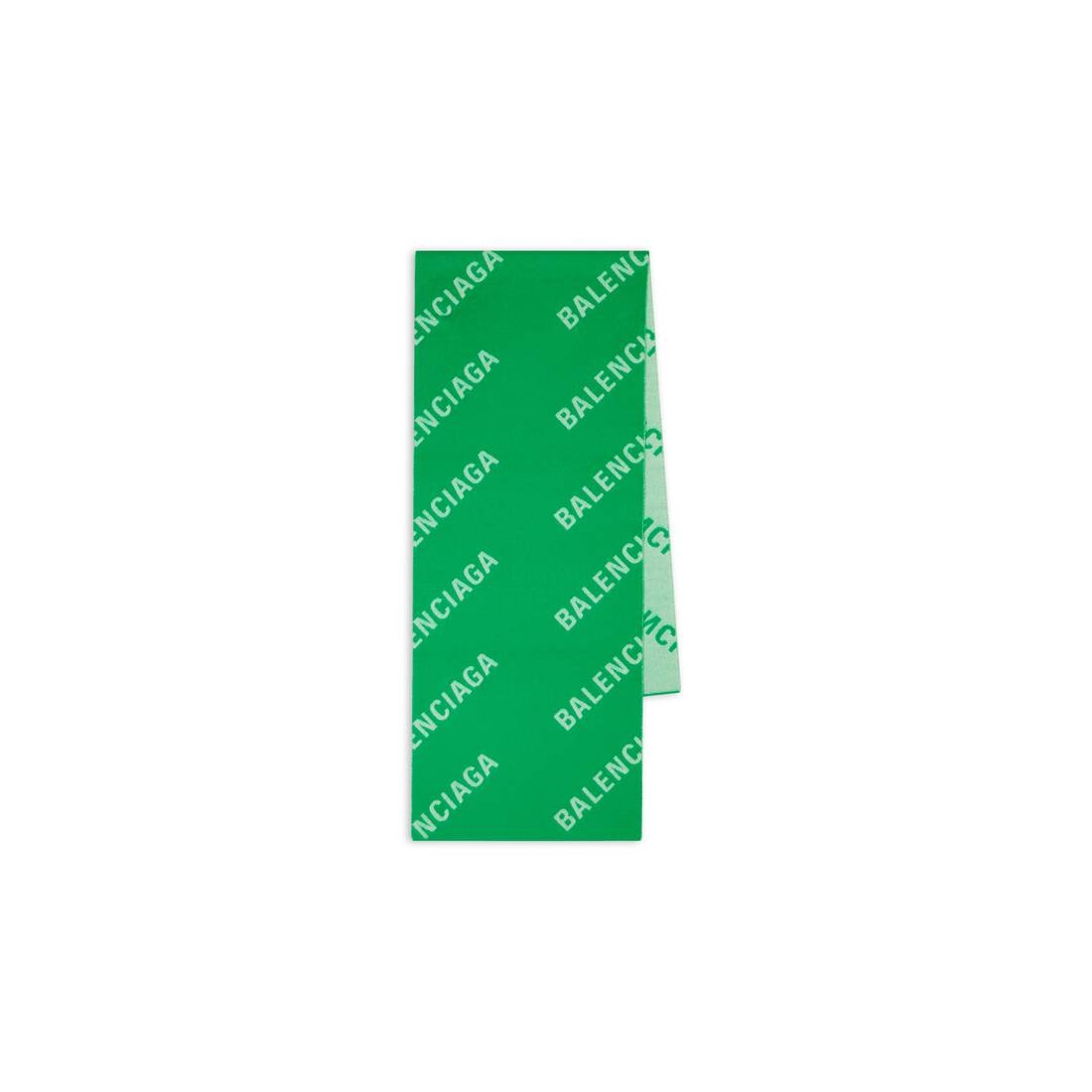Allover Logo Macro Scarf in Bright Green - 2
