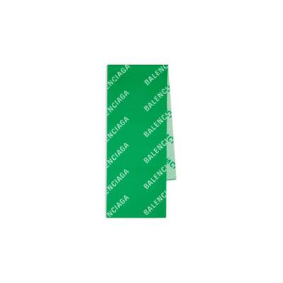 BALENCIAGA Allover Logo Macro Scarf in Bright Green outlook