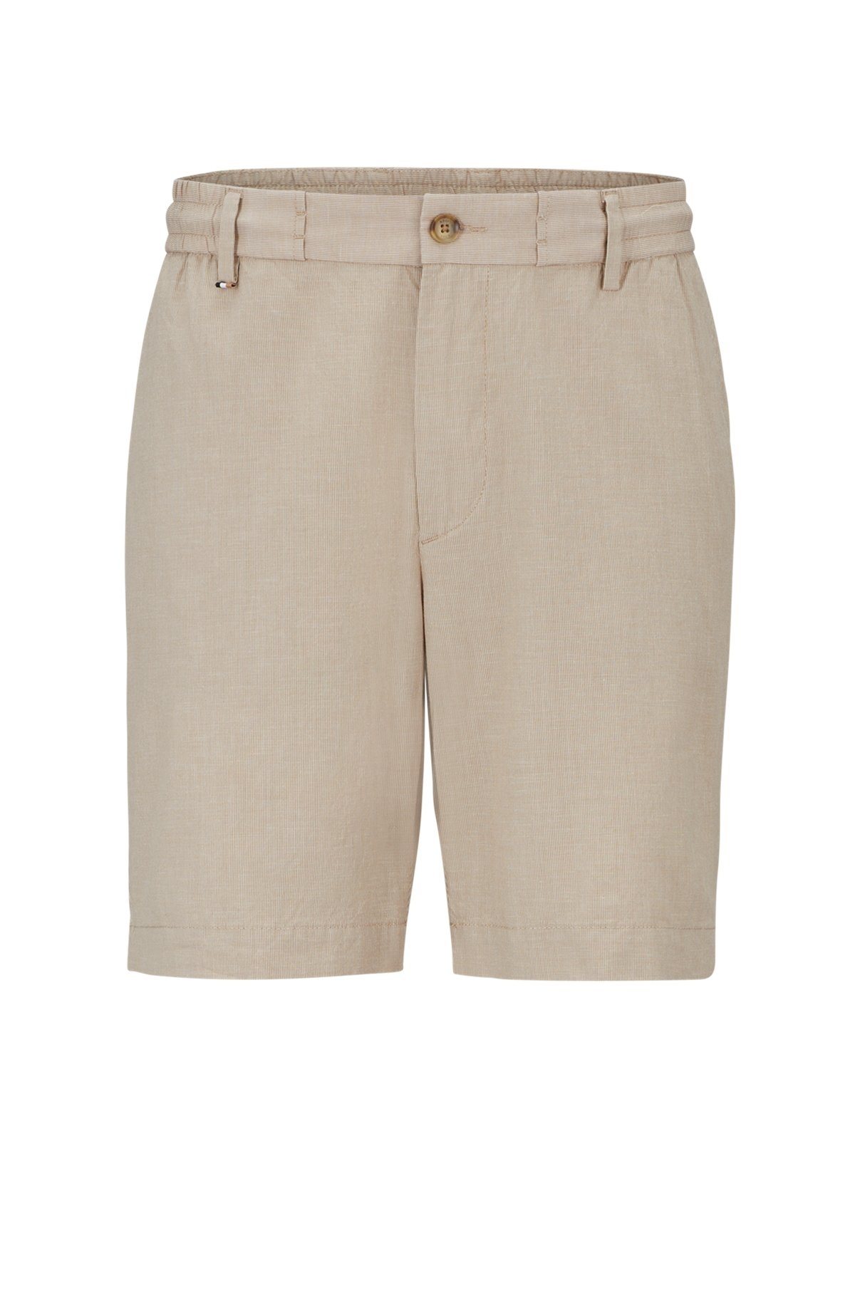 SLIM-FIT SHORTS IN COTTON-BLEND POPLIN - 1