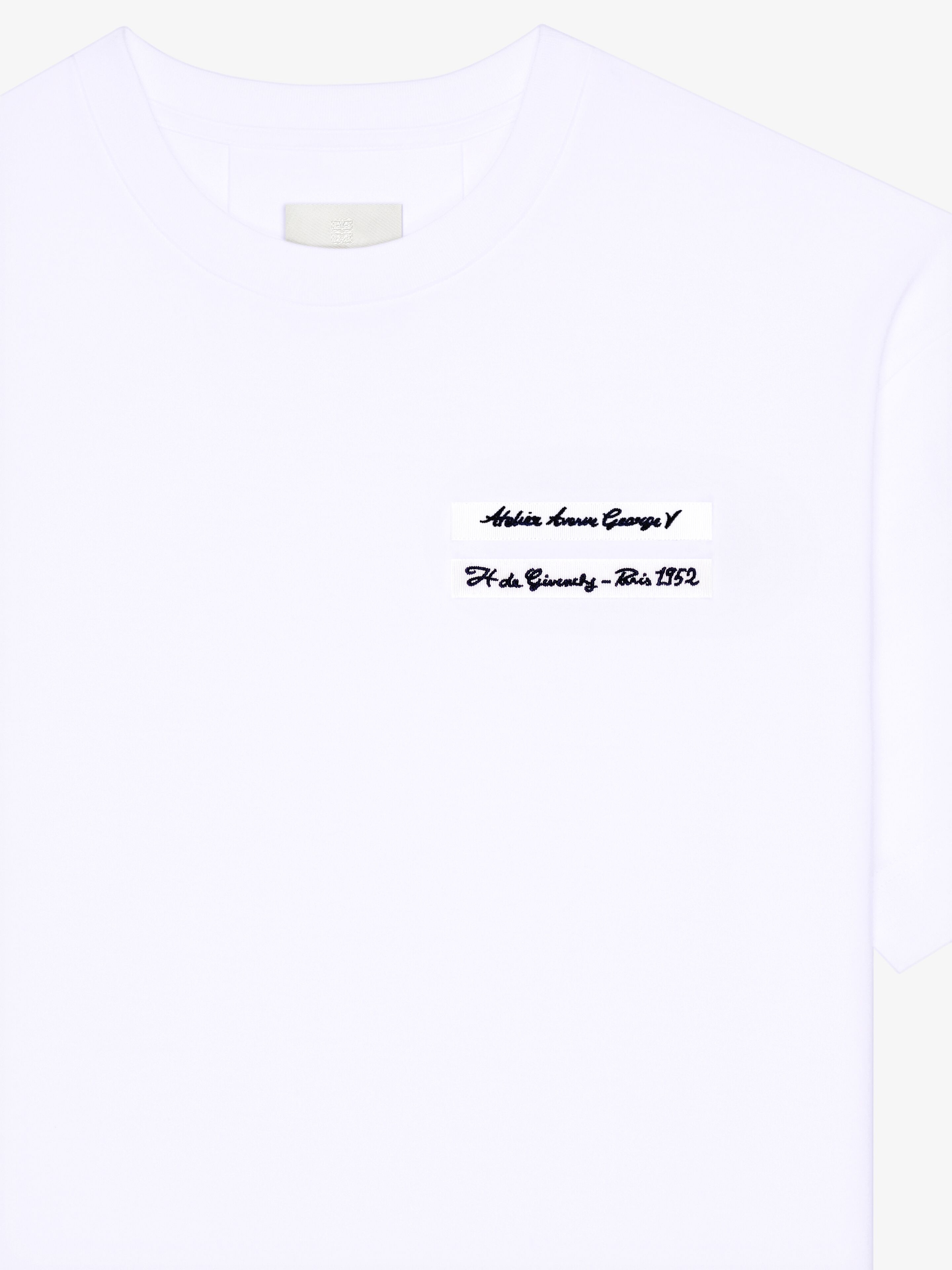T-SHIRT IN COTTON WITH GIVENCHY GROS GRAIN - 5