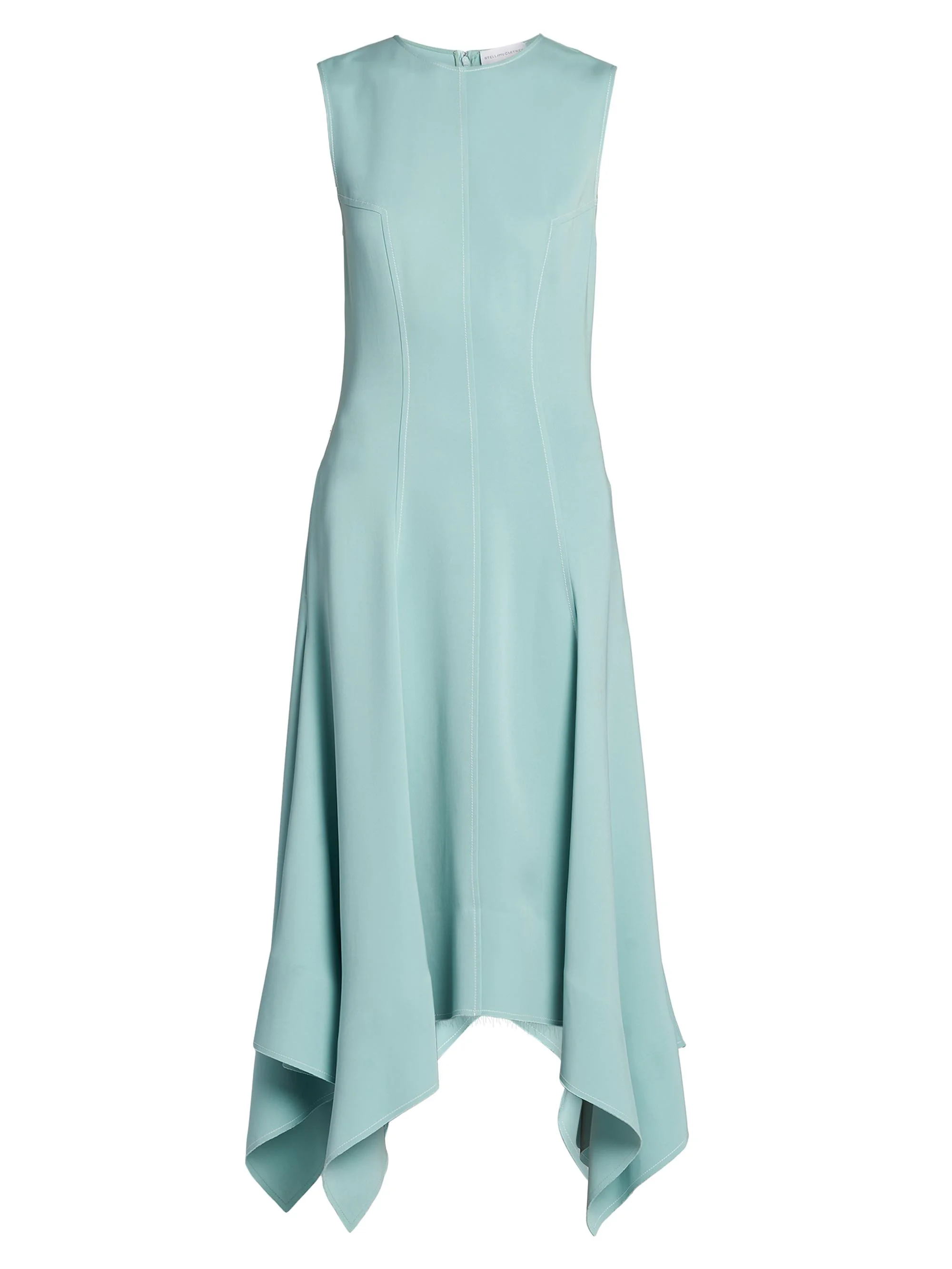 Women's Handkerchief-Hem Midi Dress - Aquamarine - 1