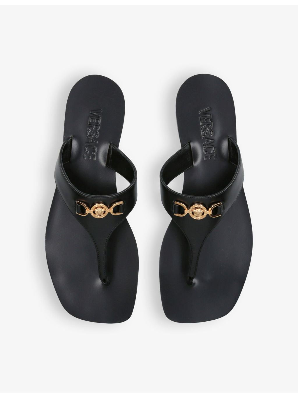 Medusa gold-tone hardware sliders - 2