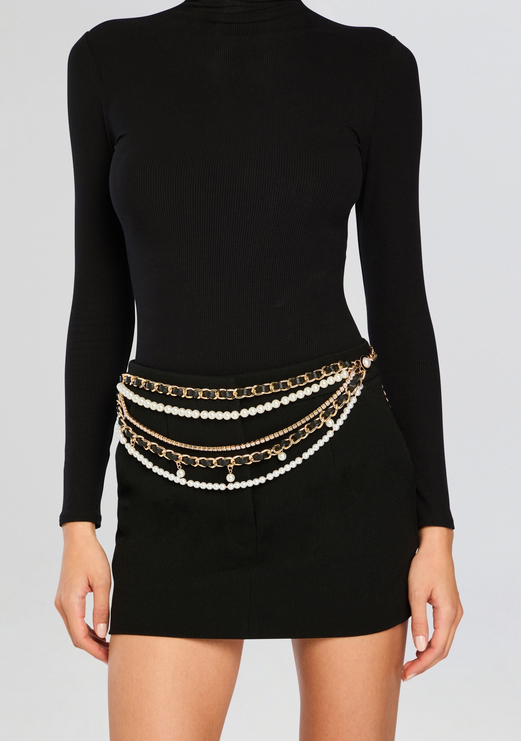 SONYA PEARL CHAIN BELT - 4