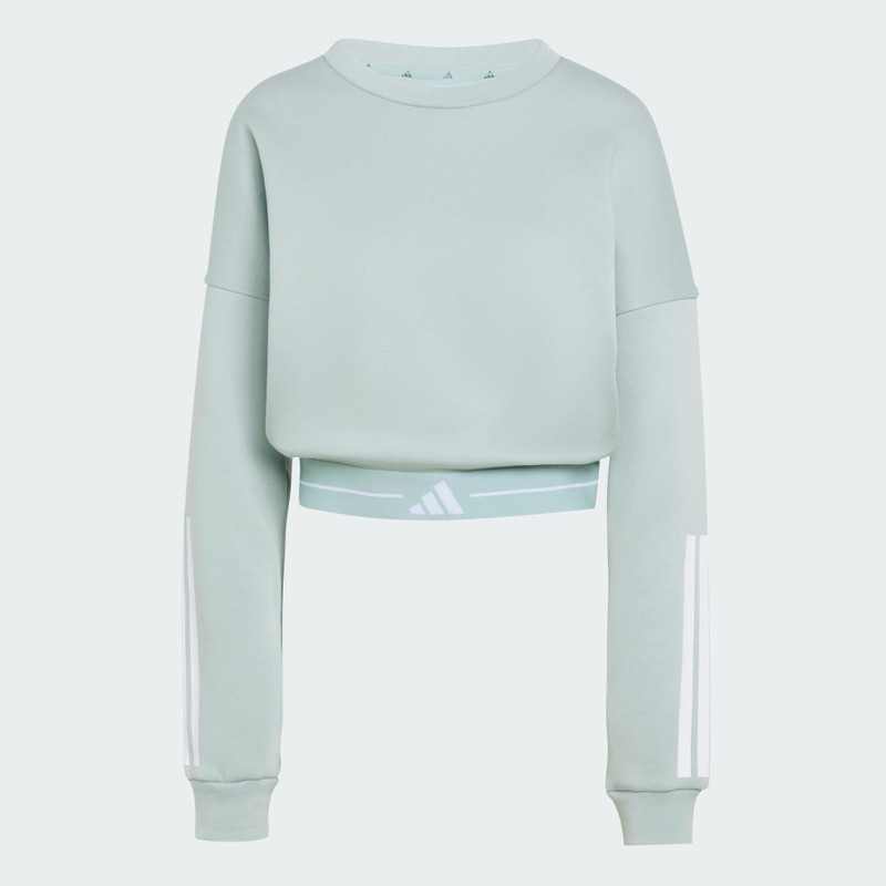 Hyperglam 3-Stripes Cropped Crewneck Sweatshirt 1