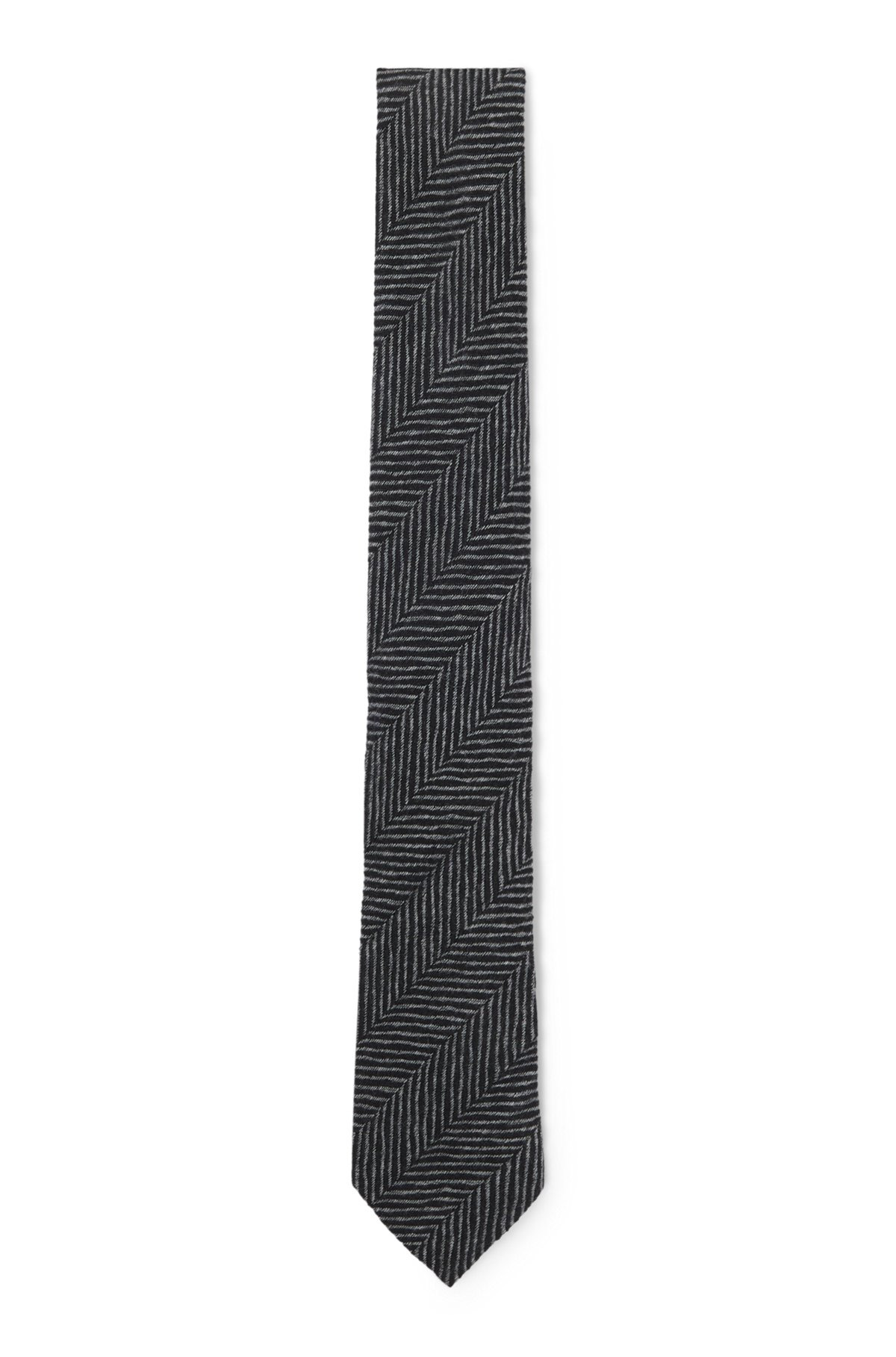 JACQUARD-STRUCTURE TIE IN WOOL - 1