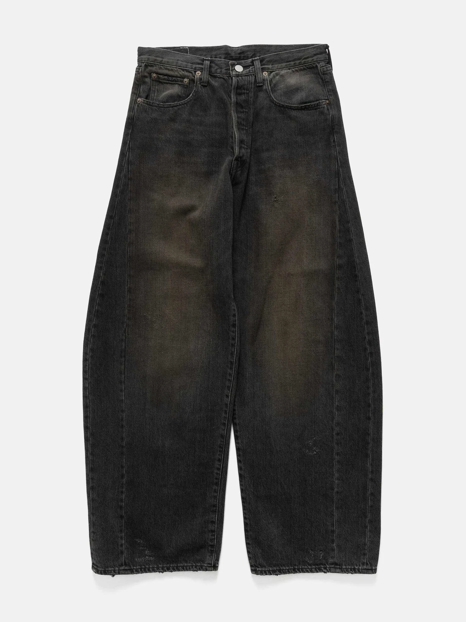 Deformation Wide Denim Jeans Black - 1