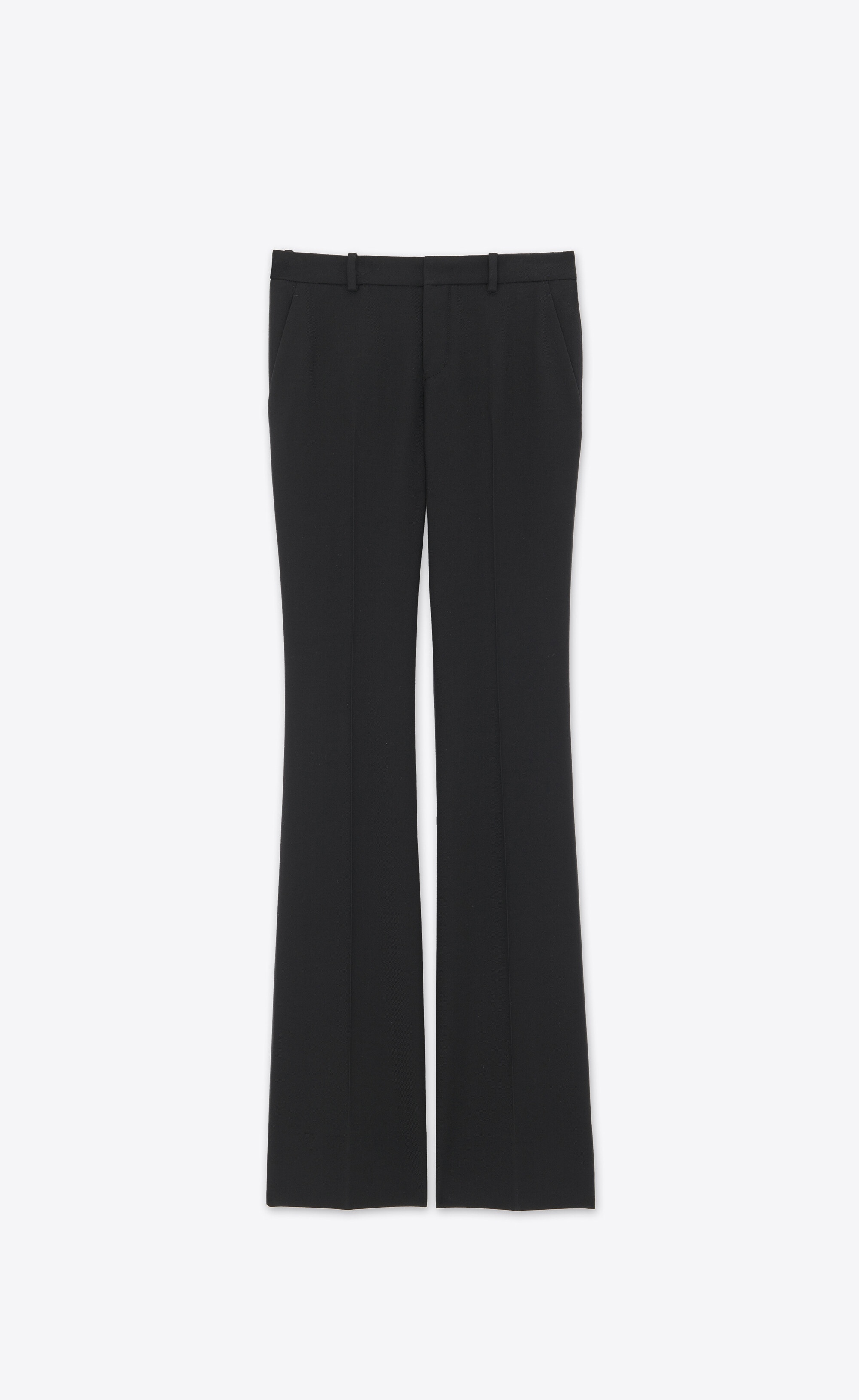 flared pants in wool gabardine - 1