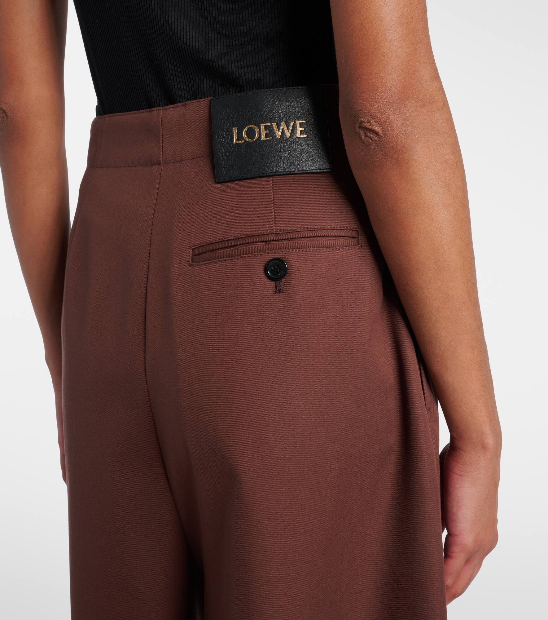 High-rise cotton and silk culottes - 5