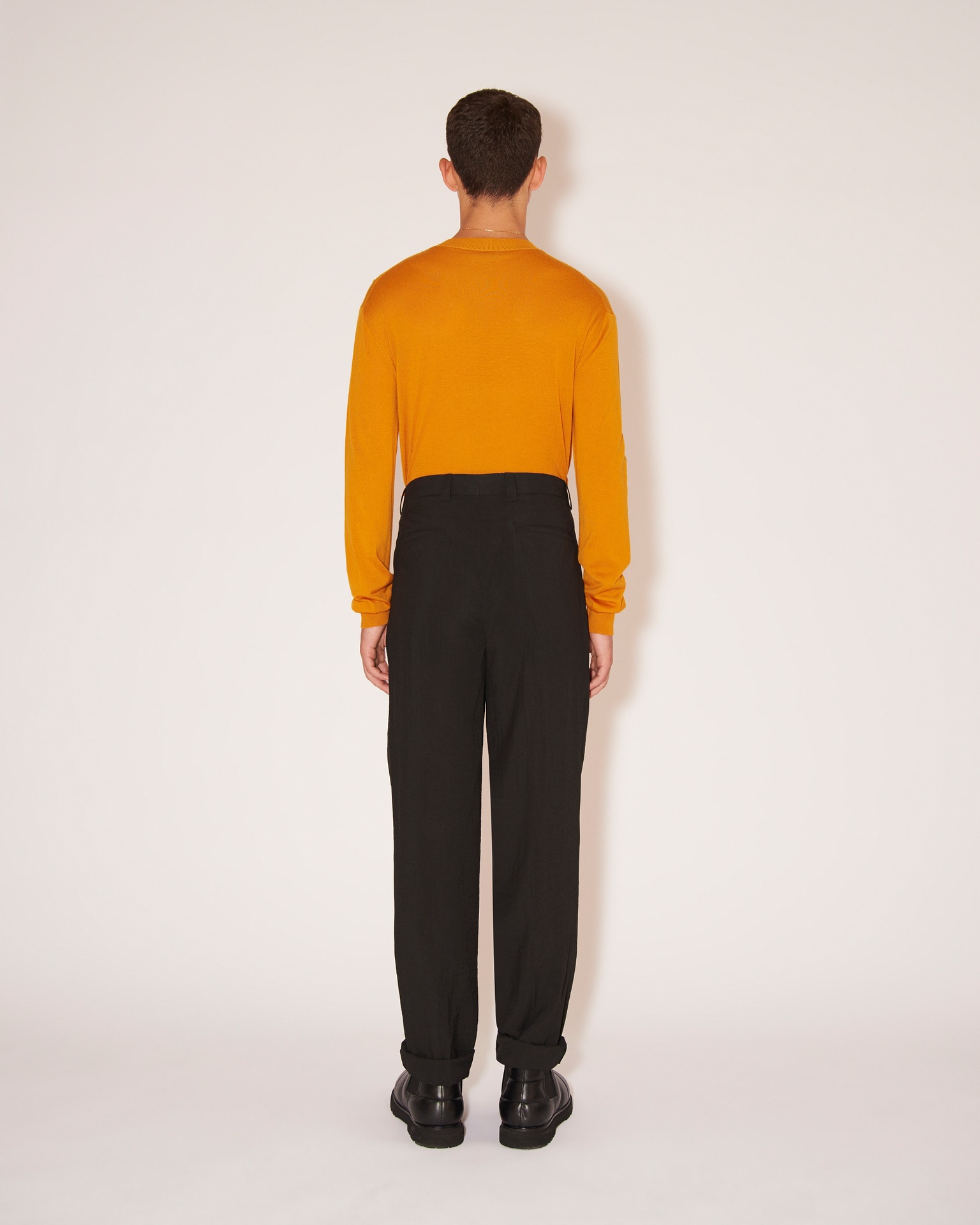 KODI - Superfine merino crew shape knit - Orange - 4