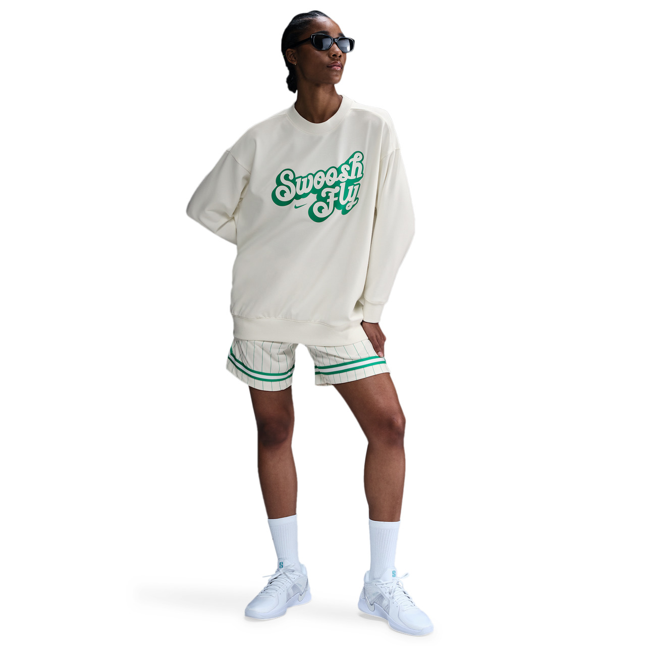 Nike Womens Nike Swoosh Fly Seasonal Fleece Top - 1