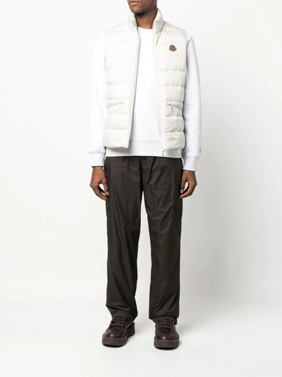 Moncler logo-patch padded gilet outlook