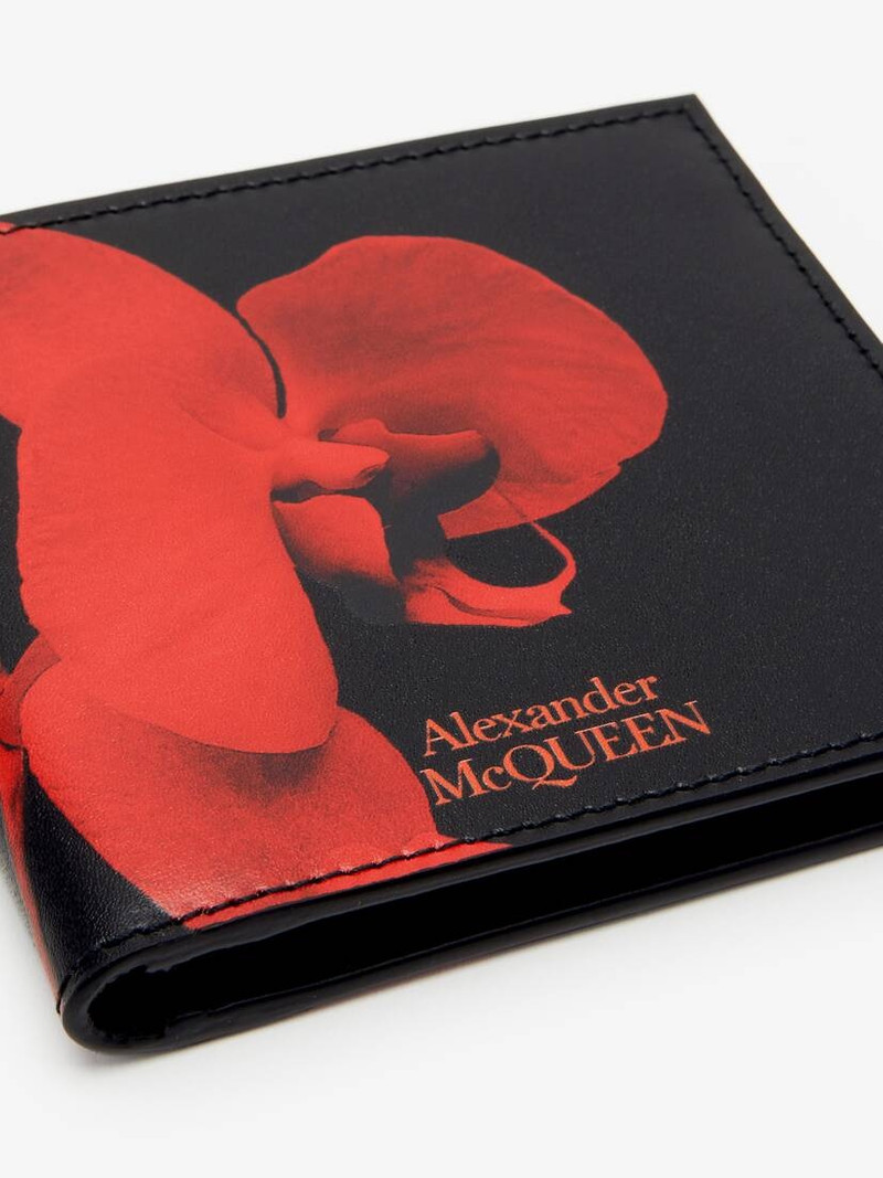 Men's Red Orchid Billfold Wallet in Black/lust Red 6