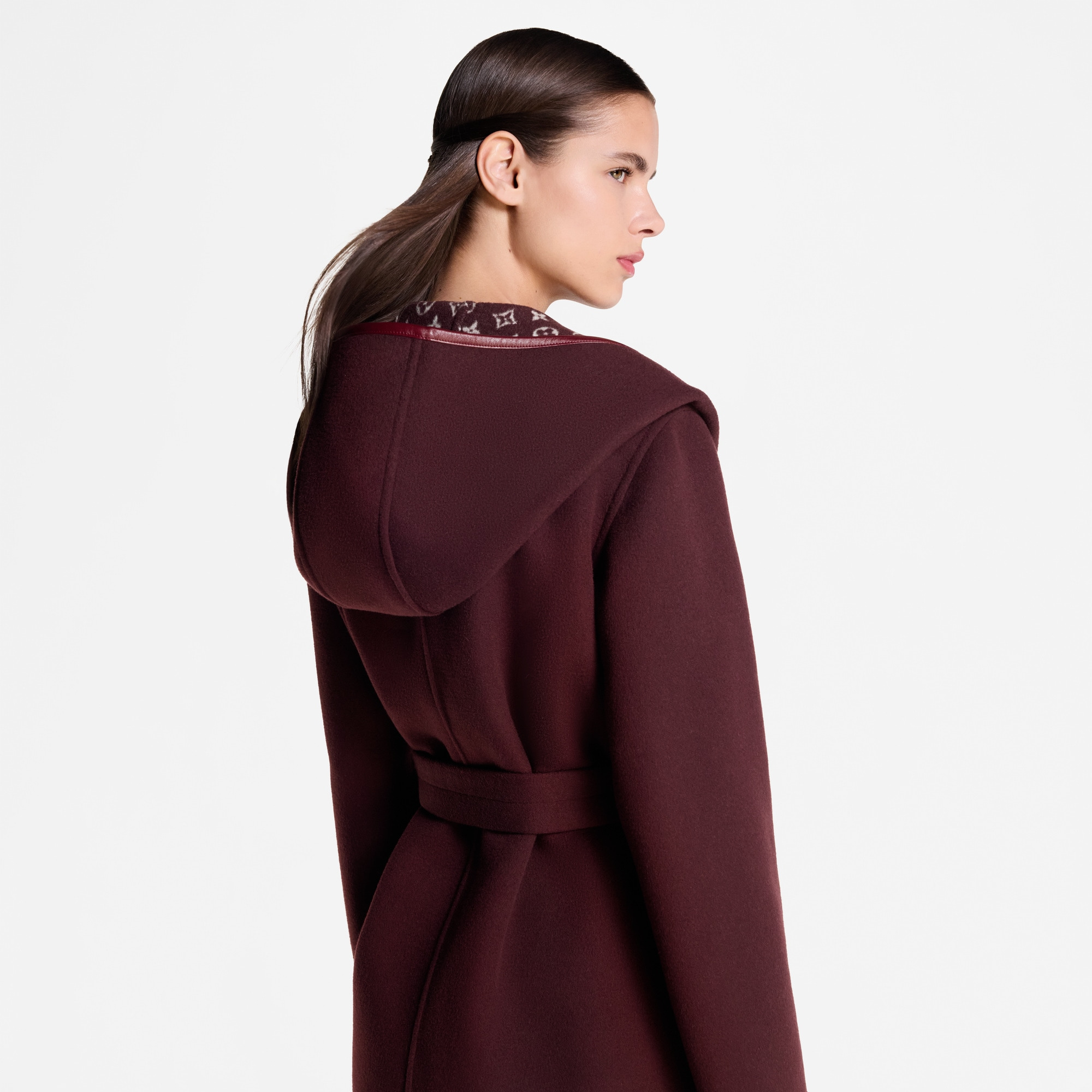 Signature Long Hooded Wrap Coat - 7