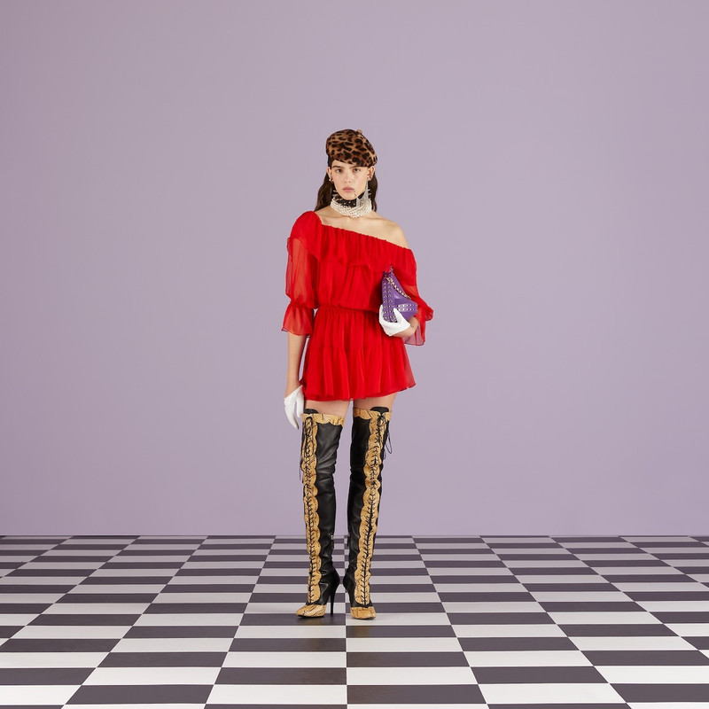GUCCI Silk chiffon dress outlook