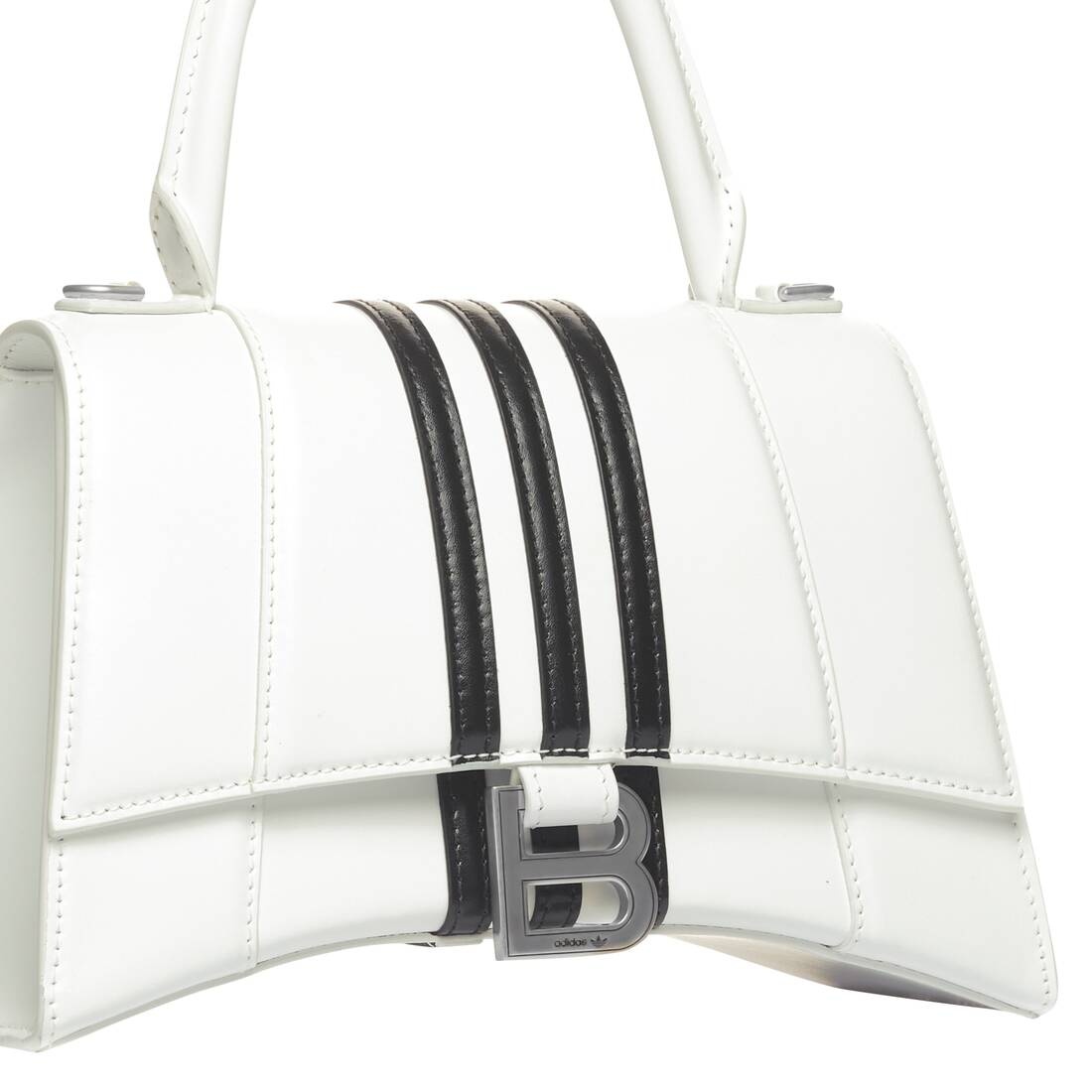 Women's Balenciaga / Adidas Hourglass Small Handbag In Box in Optic White - 8