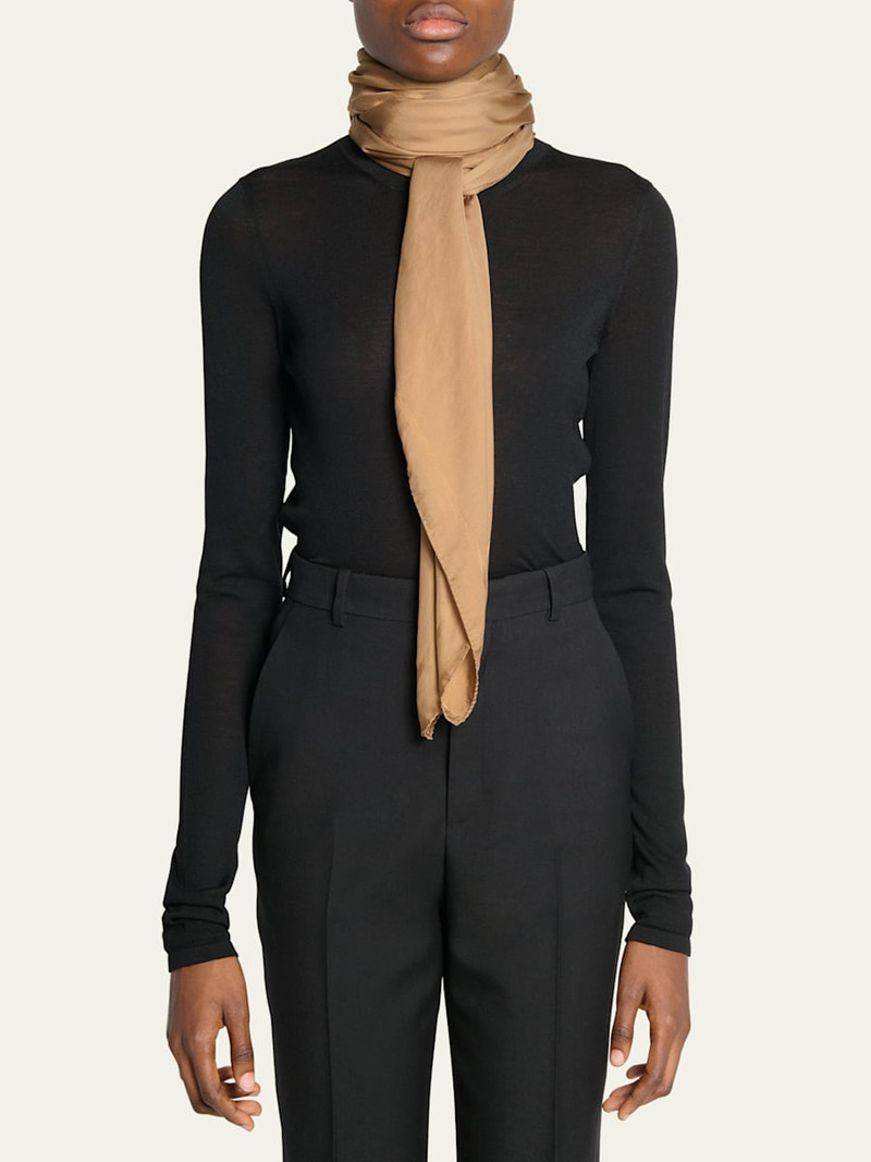 SAINT LAURENT YSL Silk Square Scarf outlook