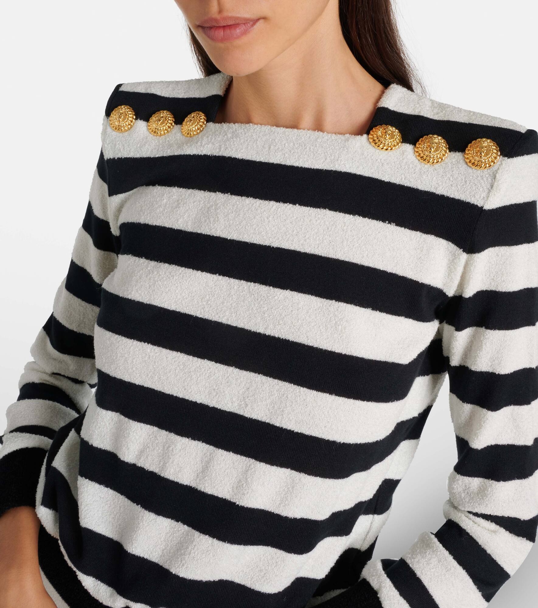 Striped jersey top - 4