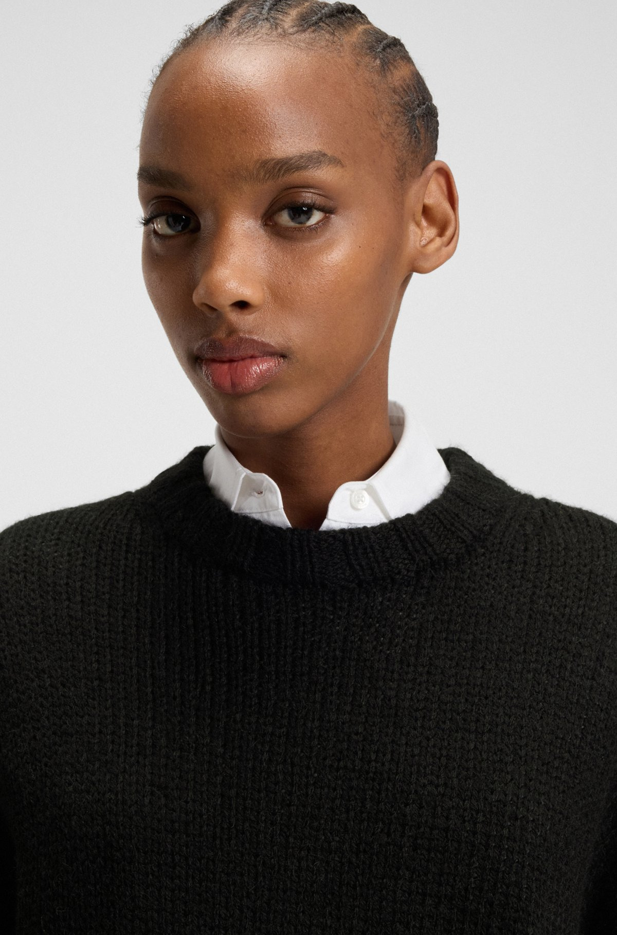 OVERSIZE-FIT KNITTED SWEATER WITH EMBROIDERED LOGO - 5