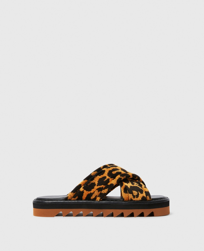 Sneak-Elyse Leopard Twisted Sandals - 1