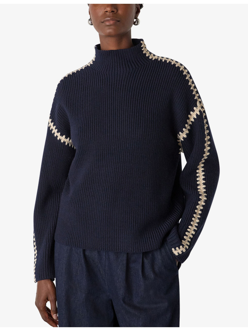 Blanket-Stitch Wool-Blend Jumper 3