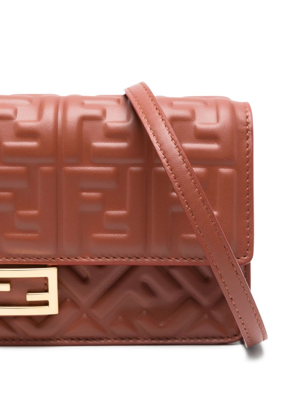 Baguette logo-plaque quilted clutch bag - 4